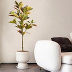 80-120Cm Large Artificial Plants Fake Codiaeum Tree Branch Plastic Ficus Plants Fiddle Plants Leaves Tropical Plant for Home
