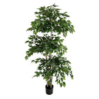 70In Ficus Artificial Tree Large Tropical Plants Plastic Fake Leafs Green Real Touch Banyan Tree for Home Garden Room Shop Decor