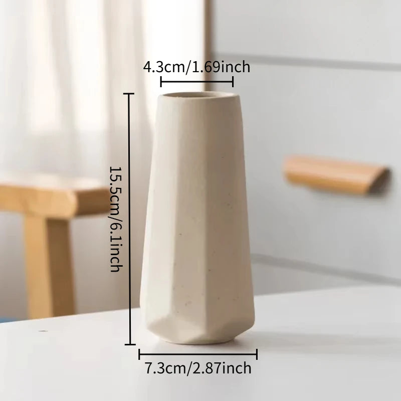 Nordic Ceramic Vase for Creative Flower Arrangement Hydroponic Plant Tabletop Living Room Decor Modern Minimalist Style