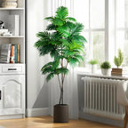 70-135Cm Large Artificial Palm Tree Fake Tropical Plants Green Monstera Leaves Plastic Banyan Tree for Garden Home Office Decor