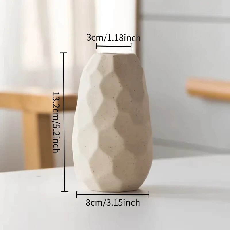 Nordic Ceramic Vase for Creative Flower Arrangement Hydroponic Plant Tabletop Living Room Decor Modern Minimalist Style