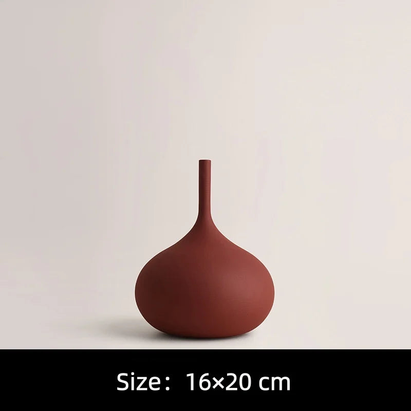 Nordic Minimalist Morandi Vase Vintage Brushed Texture Ceramic Vase Vintage Brushed Texture Ceramic Vase Home Decoration
