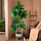 70-135Cm Large Artificial Palm Tree Fake Tropical Plants Green Monstera Leaves Plastic Banyan Tree for Garden Home Office Decor