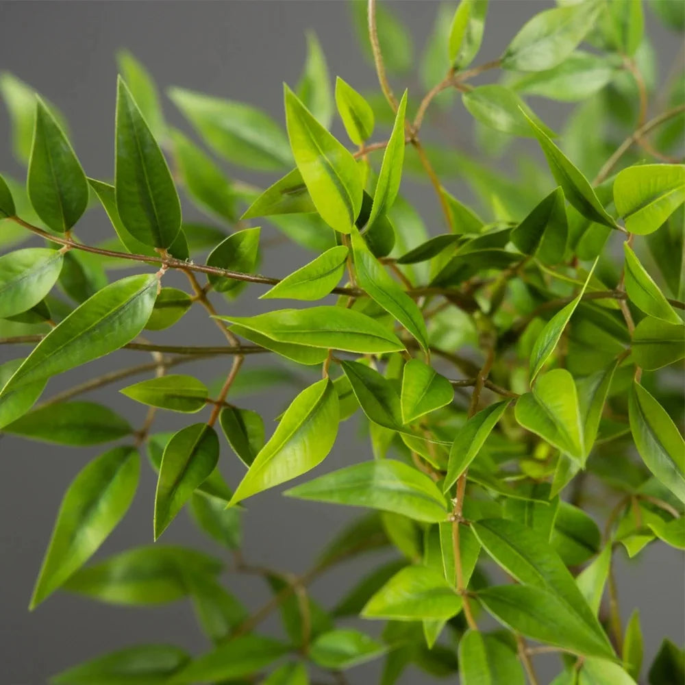 75-140Cm Artificial Plants Nandina Tree Green Tall Plants Fake Leaves Plants Faux Branches for Home Garden Office Decor