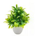 1PC Artificial Plant with Plastic Pot for Home Office Desk Living Room Bedroom Decor Fake Greenery No Maintenance Required
