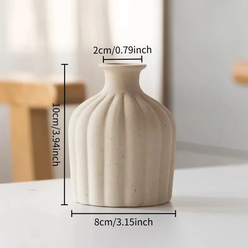 Nordic Ceramic Vase for Creative Flower Arrangement Hydroponic Plant Tabletop Living Room Decor Modern Minimalist Style