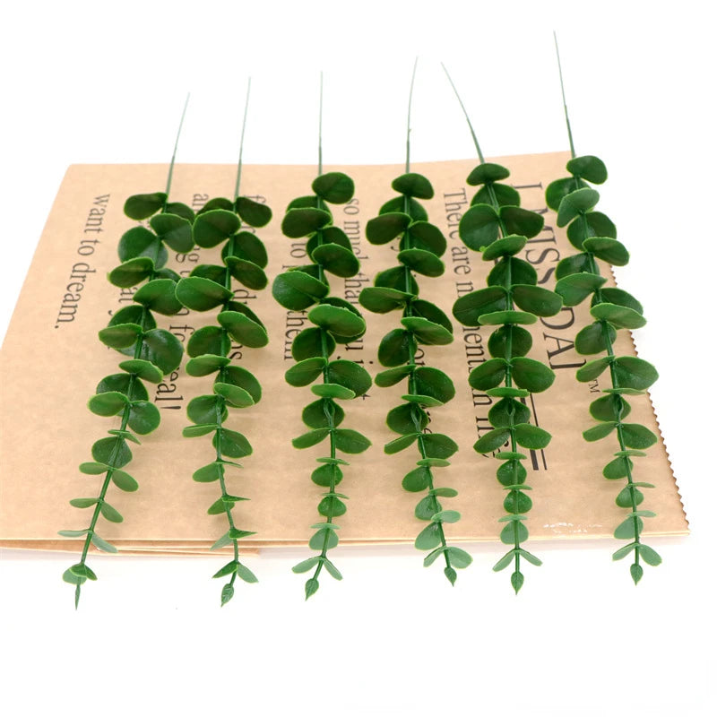 5 Heads Eucalyptus 3 Forks 5 Forks Money Leaf Simulation Artificial Flowers Nordic Wedding Home Decoration Artificial Plants