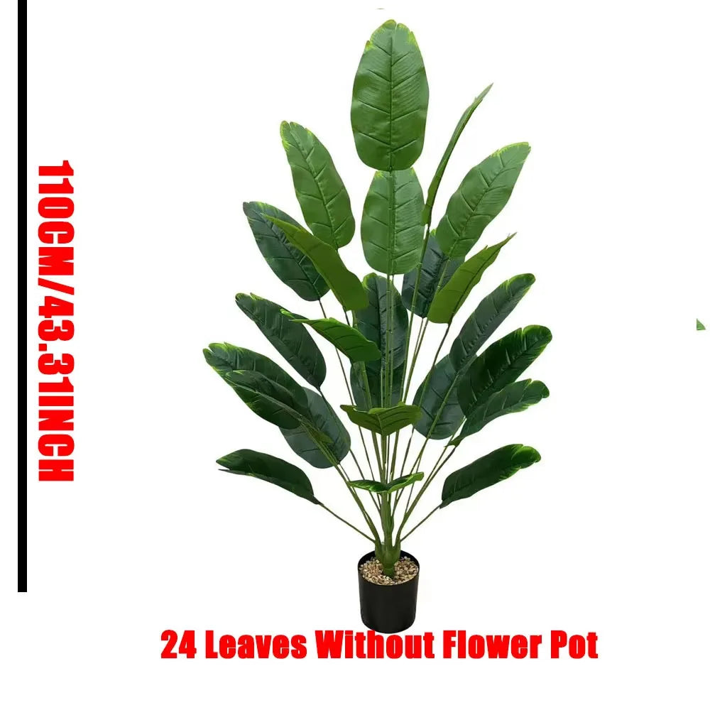1PC 24Leaves Premium Extra-Large Artificial Banana Leaf Simulation Green Plant Suitable for Shop Garden Farmhouse Style Decora