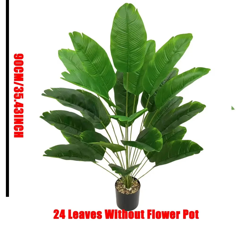 1PC 24Leaves Premium Extra-Large Artificial Banana Leaf Simulation Green Plant Suitable for Shop Garden Farmhouse Style Decora