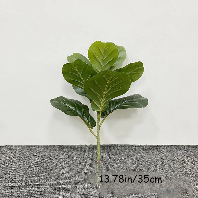 70In Ficus Artificial Tree Large Tropical Plants Plastic Fake Leafs Green Real Touch Banyan Tree for Home Garden Room Shop Decor