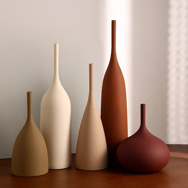 Nordic Minimalist Morandi Vase Vintage Brushed Texture Ceramic Vase Vintage Brushed Texture Ceramic Vase Home Decoration