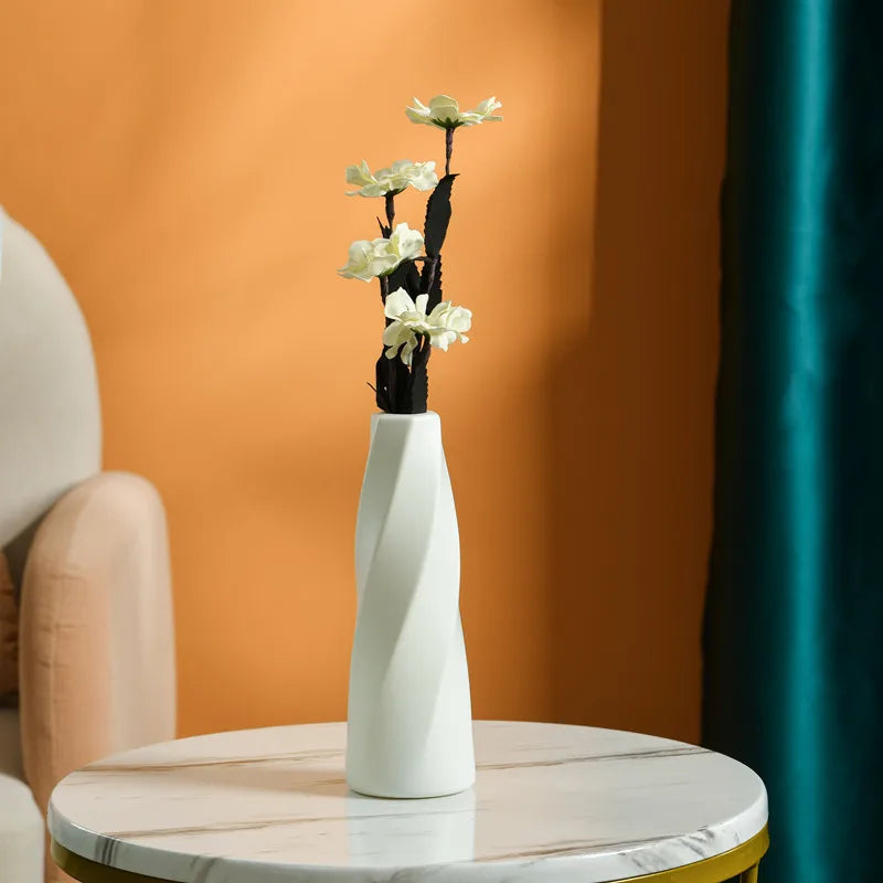 Imitation Ceramic Vase, Nordic Plastic Simulation Vase, Morandi Living Room Decoration, Vase, Hydroponic Creative Vase, Ornament