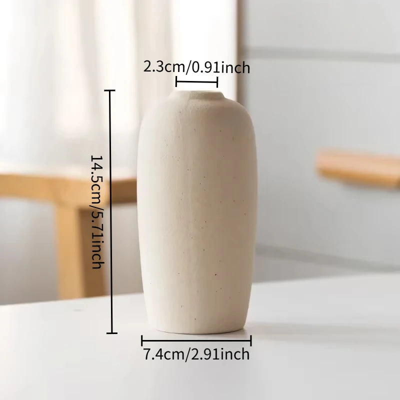 Nordic Ceramic Vase for Creative Flower Arrangement Hydroponic Plant Tabletop Living Room Decor Modern Minimalist Style