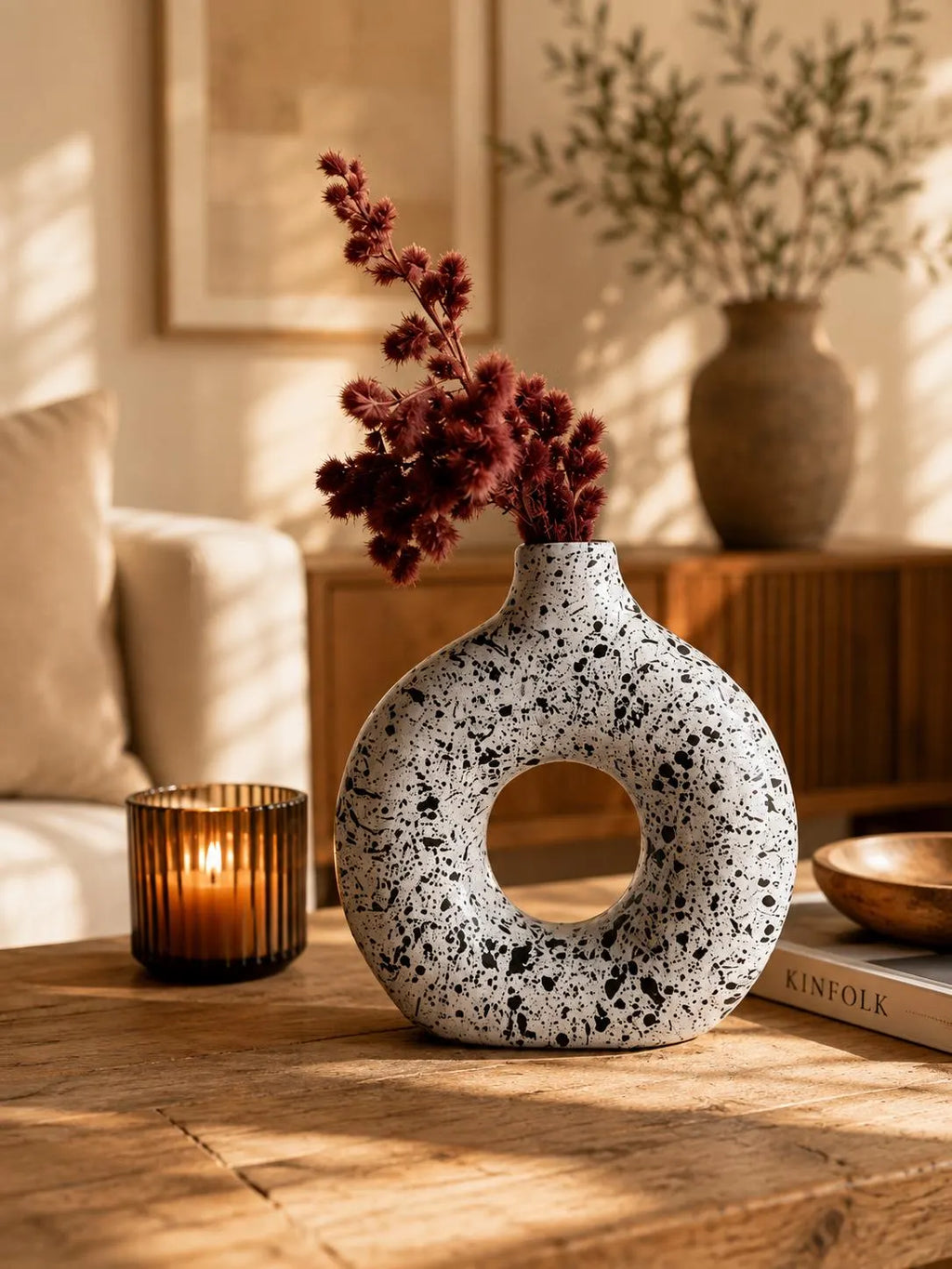 Terracotta Vase, Ceramic Pottery Decoration, Vase