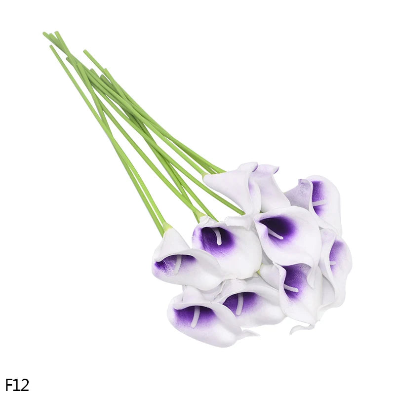 5/10 Heads Artificial Calla Lily Flowers PU Real Touch Wedding Decoration Fake Flowers Home Decoration Artificial Plants