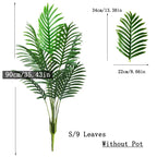 90-180Cm Large Fake Palm Tree Artificial Tropical Plants Plastic Monstera Leaves Big Olivetree Foliage for Home Garden Decor