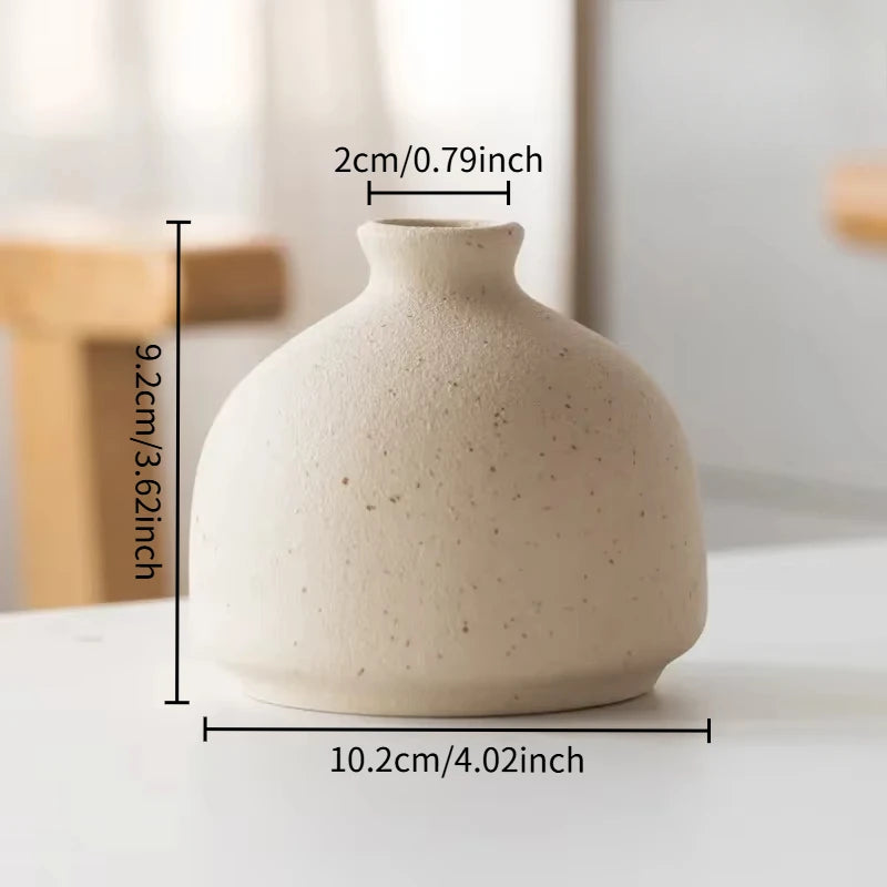 Nordic Ceramic Vase for Creative Flower Arrangement Hydroponic Plant Tabletop Living Room Decor Modern Minimalist Style