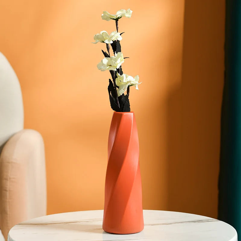 Imitation Ceramic Vase, Nordic Plastic Simulation Vase, Morandi Living Room Decoration, Vase, Hydroponic Creative Vase, Ornament