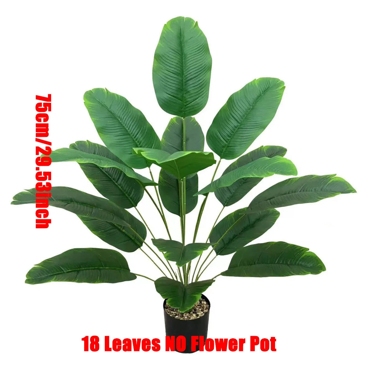 1PC 24Leaves Premium Extra-Large Artificial Banana Leaf Simulation Green Plant Suitable for Shop Garden Farmhouse Style Decora