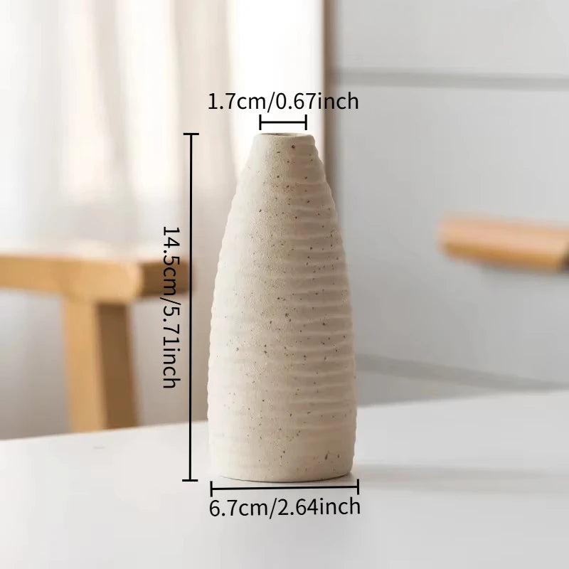 Nordic Ceramic Vase for Creative Flower Arrangement Hydroponic Plant Tabletop Living Room Decor Modern Minimalist Style