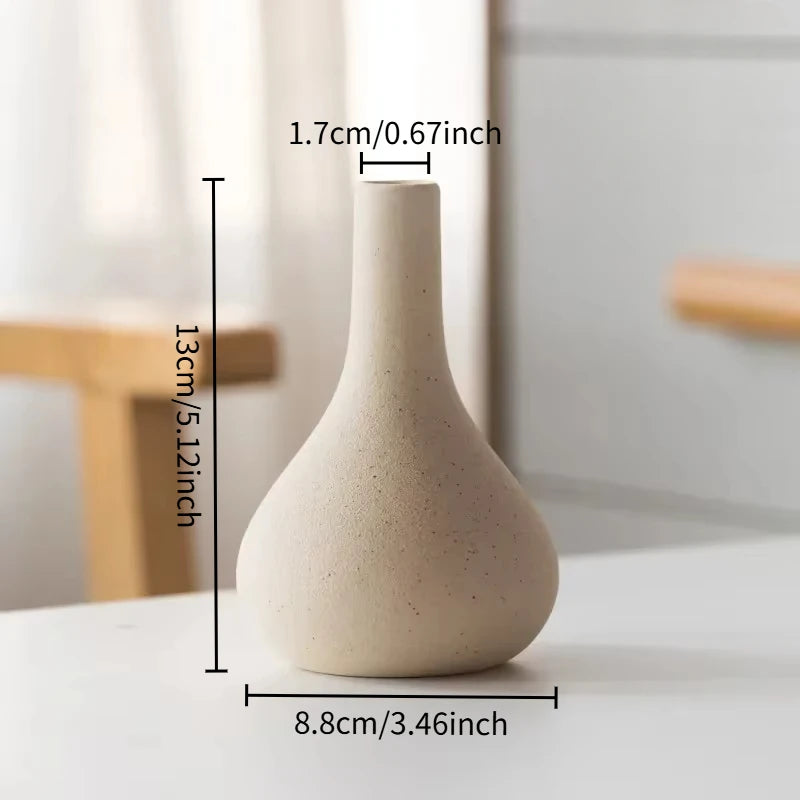 Nordic Ceramic Vase for Creative Flower Arrangement Hydroponic Plant Tabletop Living Room Decor Modern Minimalist Style