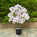 Home Decoration Artificial Cherry Tree Bonsai Wedding Indoor Living Room Floor Fake Plant with Basin Simulated Flower Decoration