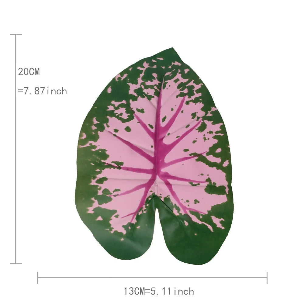 Pink Leaf Potted Plants  Artificial Plants Decoration Artificial Flower for Home Decor Party Wedding Dec