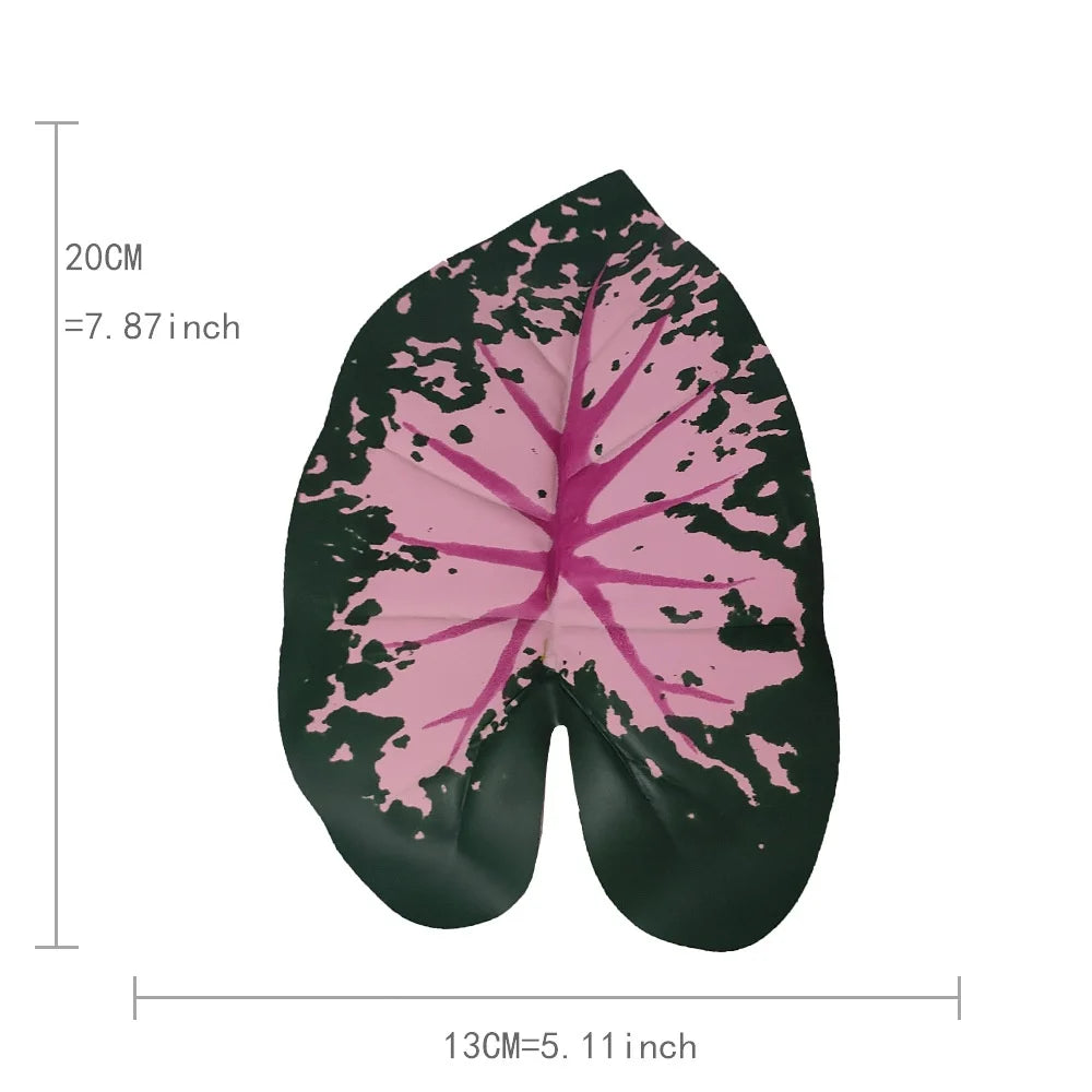 Pink Leaf Potted Plants  Artificial Plants Decoration Artificial Flower for Home Decor Party Wedding Dec