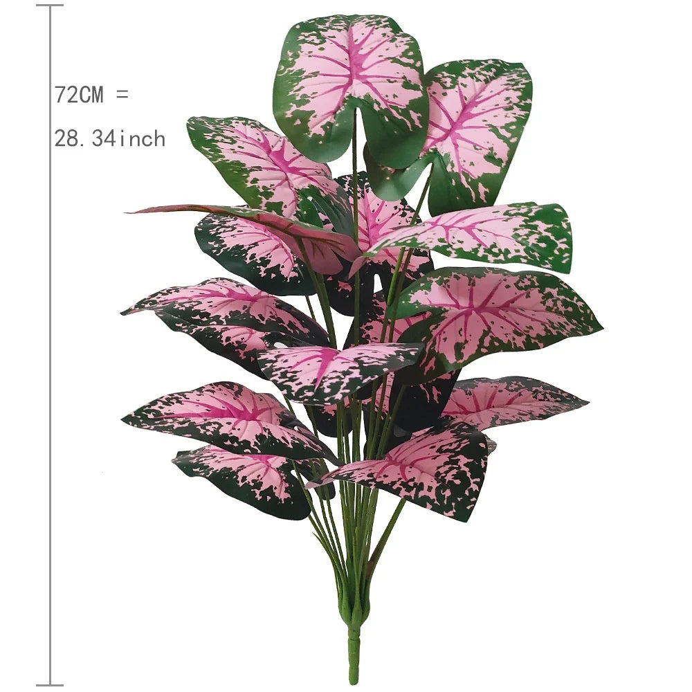 Pink Leaf Potted Plants  Artificial Plants Decoration Artificial Flower for Home Decor Party Wedding Dec