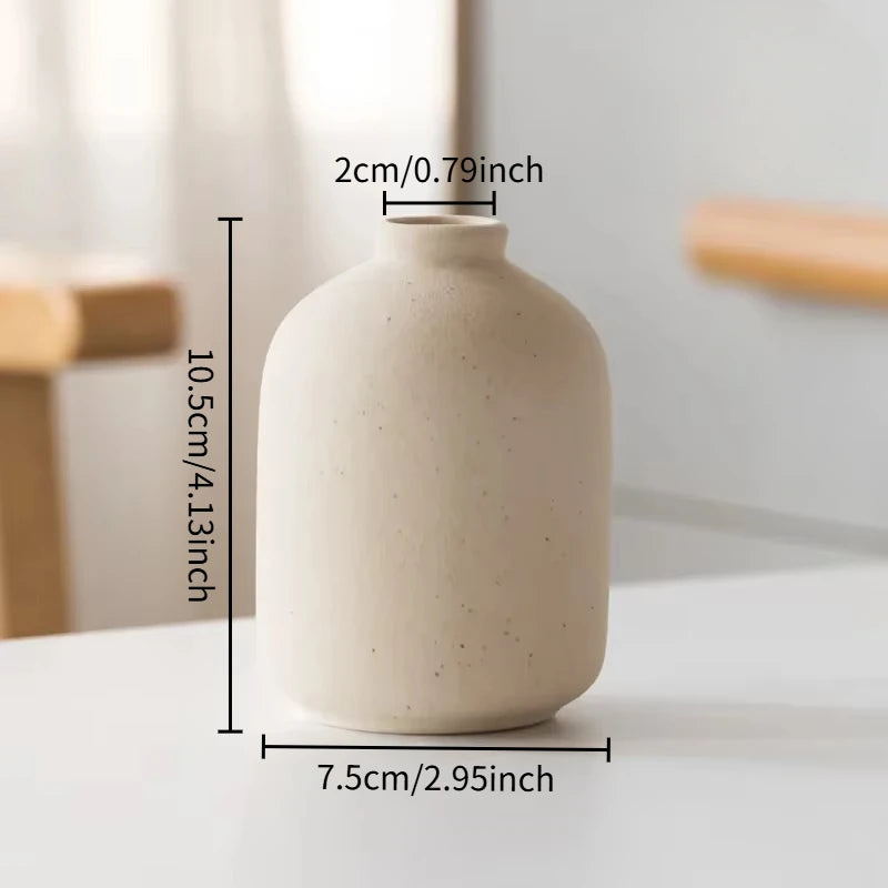 Nordic Ceramic Vase for Creative Flower Arrangement Hydroponic Plant Tabletop Living Room Decor Modern Minimalist Style