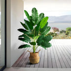 85-115Cm Large Artificial Plants Bird of Paradise Tree Tropical Fake Banana Leaves Plastic Palm Plants for Home Garden Decor