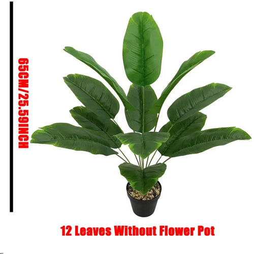 1PC 24Leaves Premium Extra-Large Artificial Banana Leaf Simulation Green Plant Suitable for Shop Garden Farmhouse Style Decora