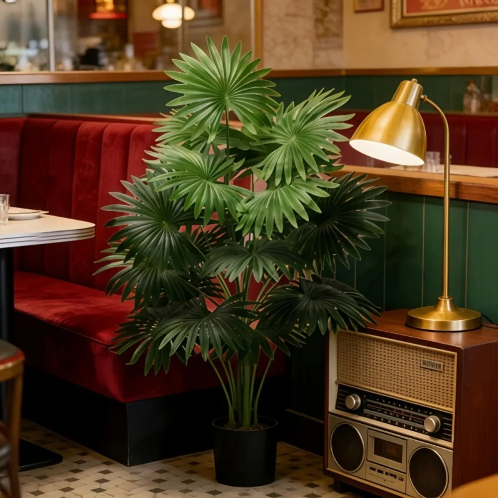 1PC Faux Enormous Fan Palm Trees 24Leaves Fan-Shaped Fake Greenery Suitable for Living Room Soft Decor Commercial Display Window