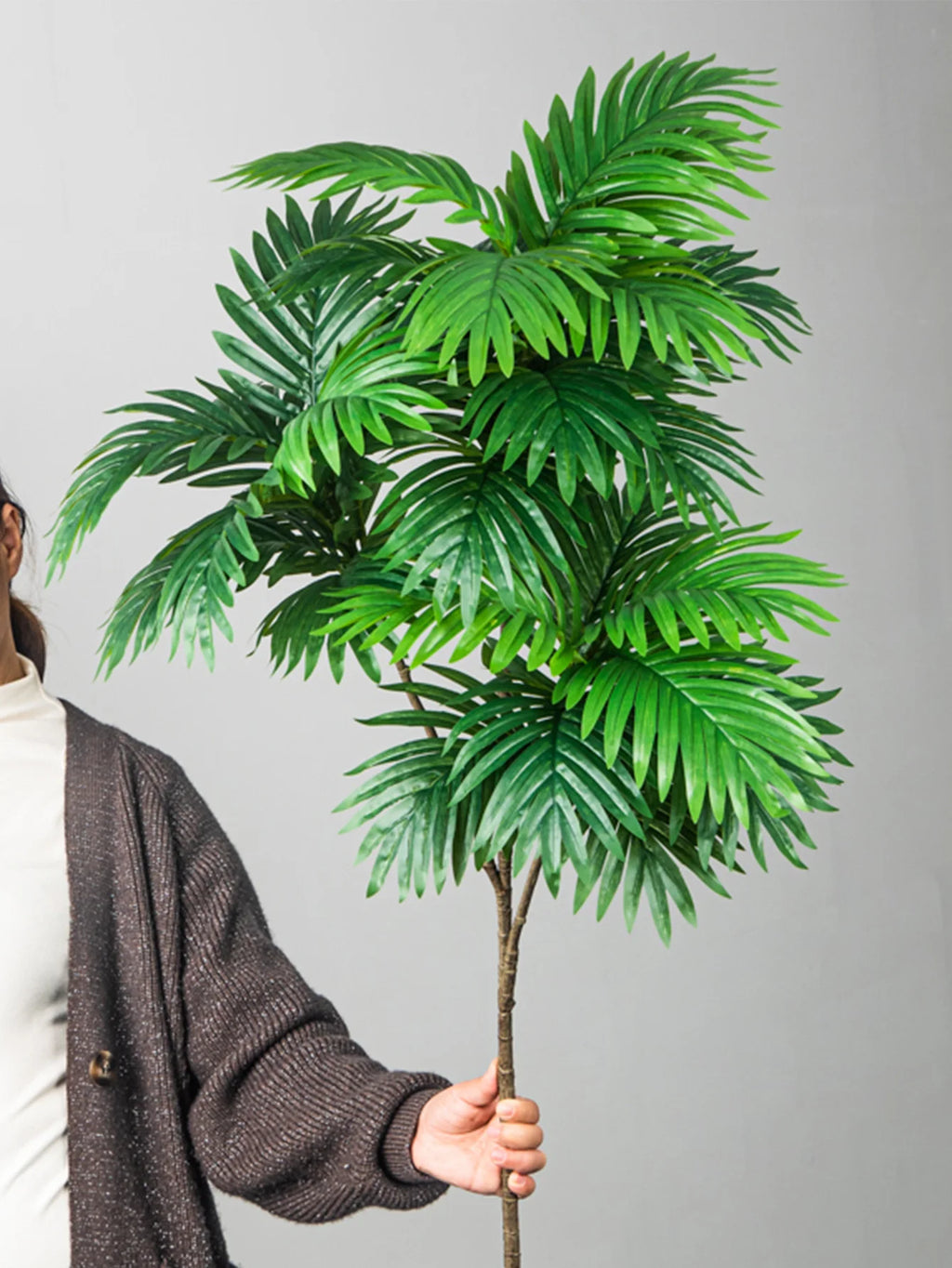 70-135Cm Large Artificial Palm Tree Fake Tropical Plants Green Monstera Leaves Plastic Banyan Tree for Garden Home Office Decor