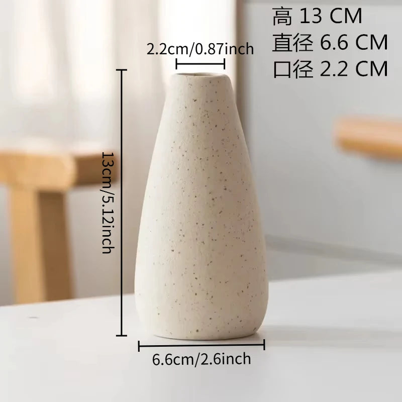Nordic Ceramic Vase for Creative Flower Arrangement Hydroponic Plant Tabletop Living Room Decor Modern Minimalist Style