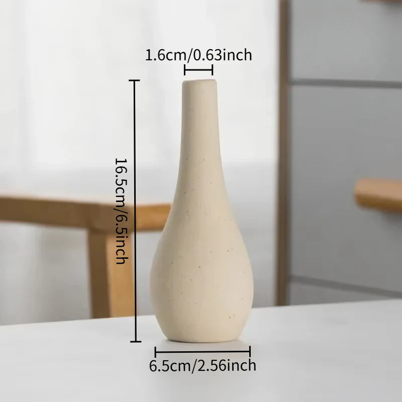 Nordic Ceramic Vase for Creative Flower Arrangement Hydroponic Plant Tabletop Living Room Decor Modern Minimalist Style
