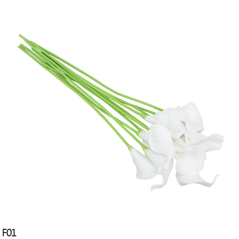 5/10 Heads Artificial Calla Lily Flowers PU Real Touch Wedding Decoration Fake Flowers Home Decoration Artificial Plants