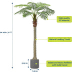 2Pcs Artificial Palm Tree - Tropical Artificial Plants with Sturdy Base, Faux Plants Indoor Outdoor Decor, Large Faux Palm Tree