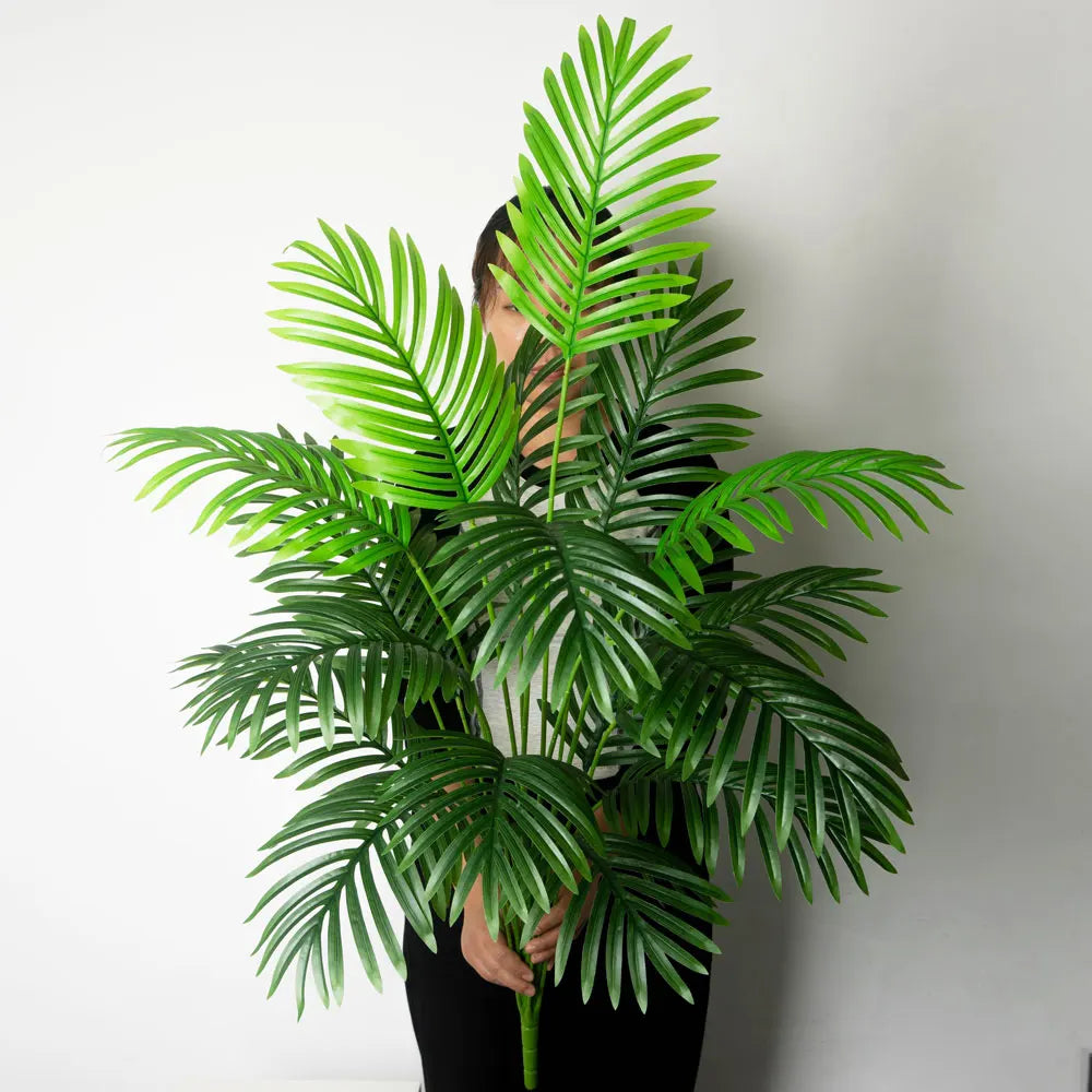 90-180Cm Large Fake Palm Tree Artificial Tropical Plants Plastic Monstera Leaves Big Olivetree Foliage for Home Garden Decor