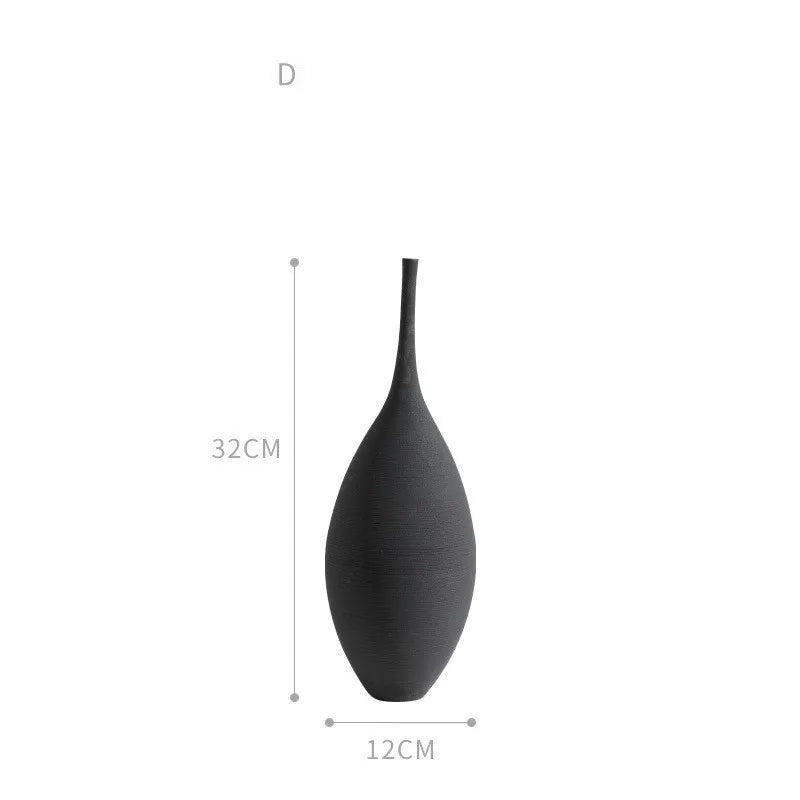 Nordic Minimalist Morandi Vase Vintage Brushed Texture Ceramic Vase Vintage Brushed Texture Ceramic Vase Home Decoration